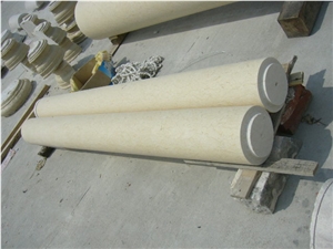 Beige Marble Solid Column for Construction
