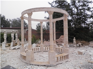 Travertine Gazebo Patio Pergola for Garden