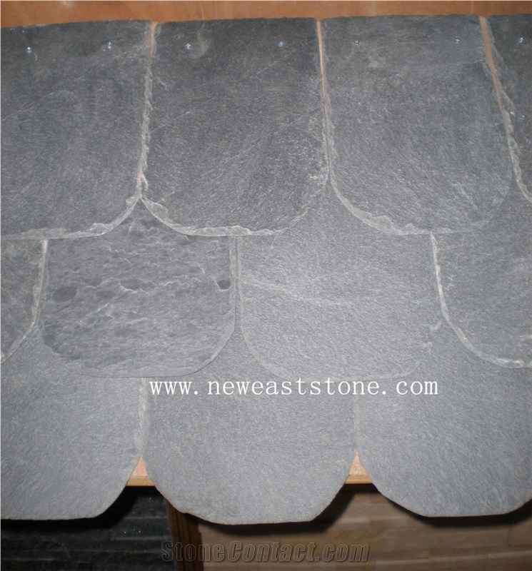 China Dark Grey Black Slate Roofing Tile for Sale