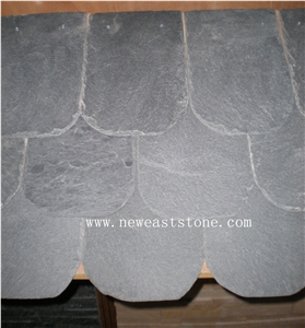 China Dark Grey Black Slate Roofing Tile for Sale