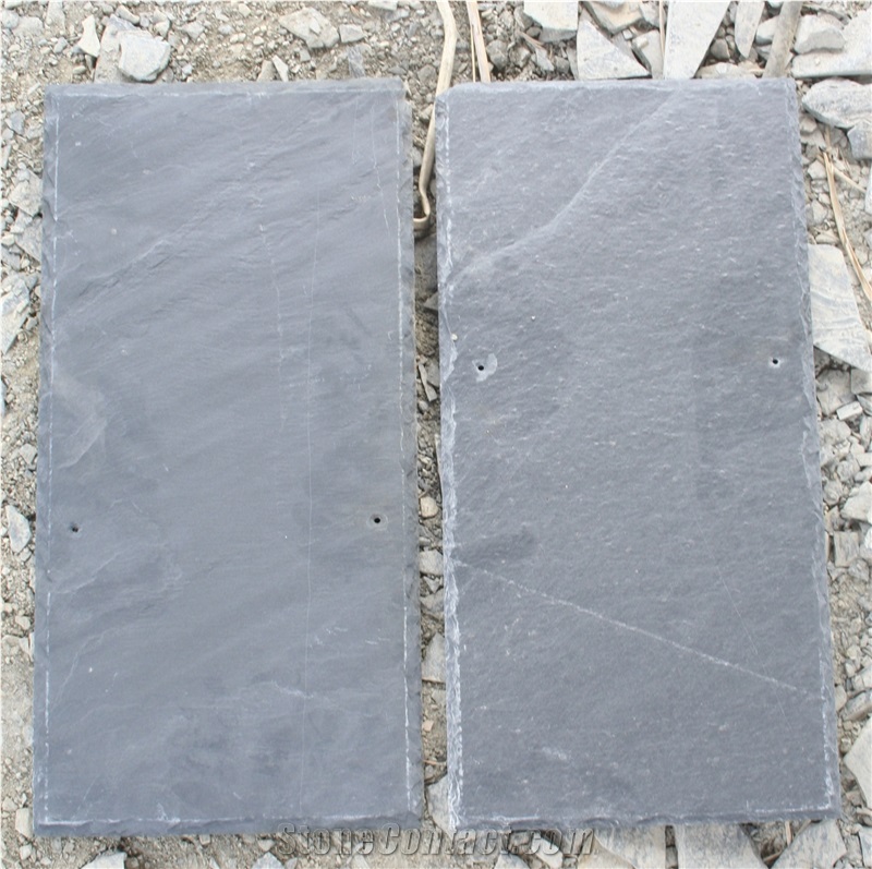 China Dark Grey Black Slate Roofing Tile for Sale