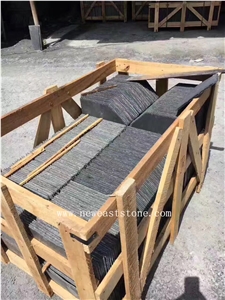 China Dark Grey Black Slate Roofing Tile for Sale
