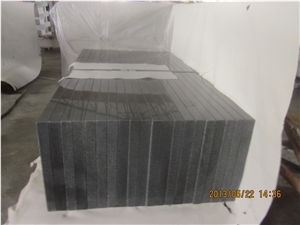 China Dark Grey G654 Granite Stairs & Steps, China Nero Impala / China Sesame Grey Granite Stairs & Steps
