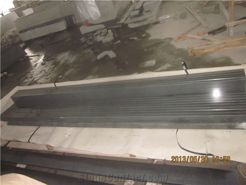 China Dark Grey G654 Granite Stairs & Steps, China Nero Impala / China Sesame Grey Granite Stairs & Steps