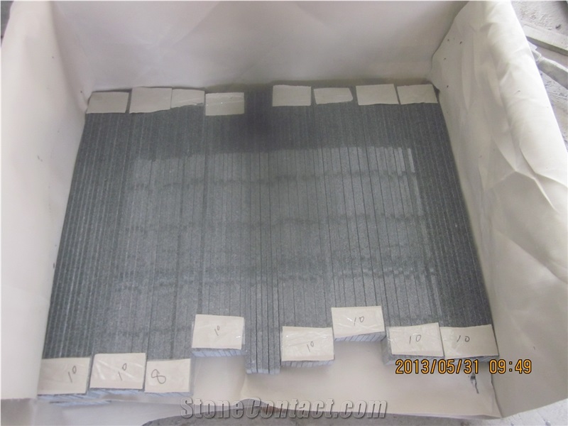 China Dark Grey G654 Granite Stairs & Steps, China Nero Impala / China Sesame Grey Granite Stairs & Steps