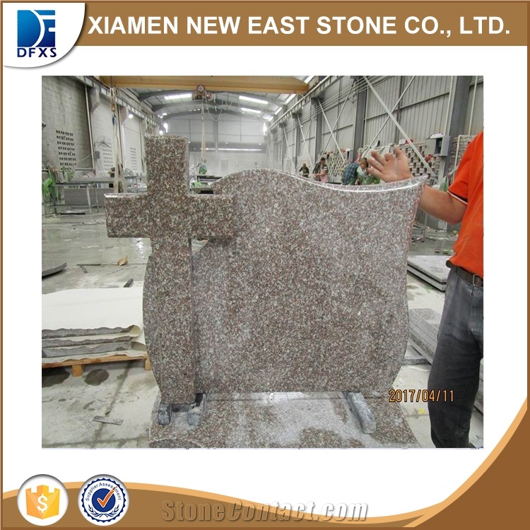 China G664 Granite Tombstone & Monument, China Pink Granite / Mistry Brown Gravestone & Monument