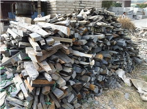 China Gold Slate Loose Stone, Ledge Stone, Stacked Stone Veneer, Culture Stone