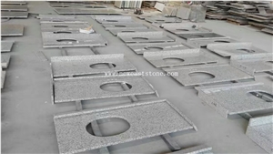 Chinese White Grey Sardo Granite G655 Polished Bathroom Vanity Table Top