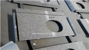Chinese White Grey Sardo Granite G655 Polished Bathroom Vanity Table Top