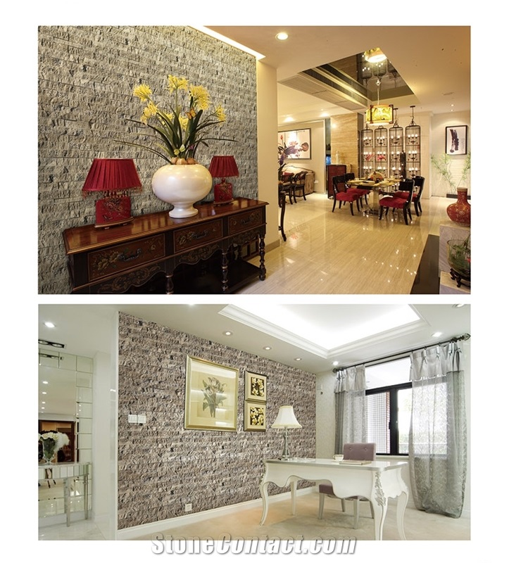 Dfx - 1008, Beige Travertine Culture Stone Of China, Beige Surface Natural Ledger Panels