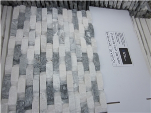Grey White Quartzite, Silver Grey Quartzite Culture Stone, Curved Ledge Stone