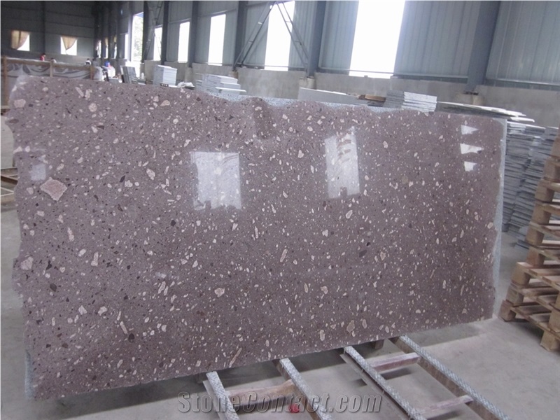 Purple Shell/Violet Ocean Blue Granite Polished Slabs for Wholesale