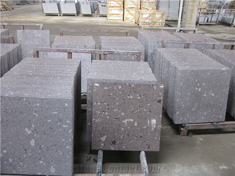 Purple Shell/Violet Ocean Blue Granite Polished Tiles for Floor