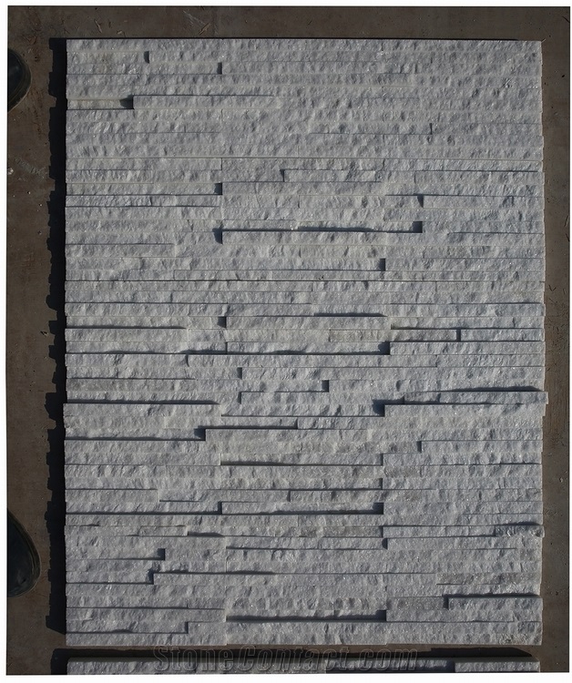 Slim Profile China White Quartzite Wall Tiles, Culture Stone, Ledge Stone, Wall Cladding