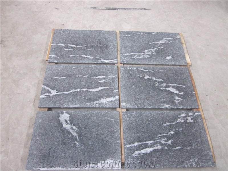 Via Lactea/Snow Grey/Mist Black/Jet Mist Granite Flamed Tiles for Floor