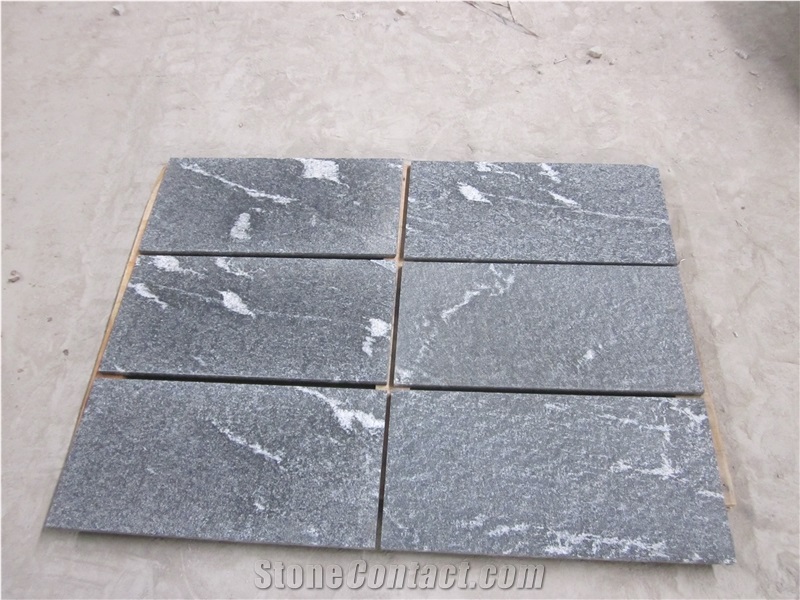 Via Lactea/Snow Grey/Mist Black/Jet Mist Granite Flamed Tiles for Floor
