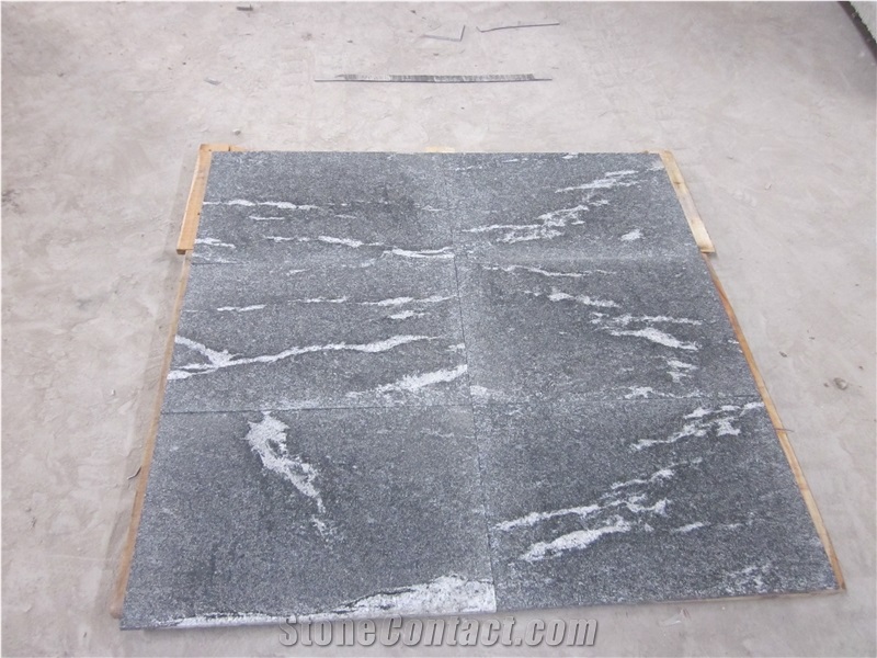 Via Lactea/Snow Grey/Mist Black/Jet Mist Granite Flamed Tiles for Floor