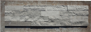 White Wooden Ledge Stone, Polished and Split Face Culture Stone, Corner Stone