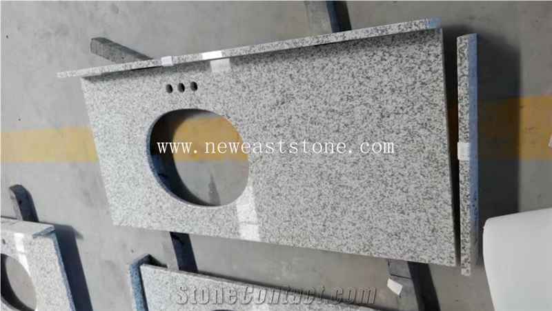 Wholesale Tongan White G655 Solid Surface Polished Granite Stone Kitchen Countertop