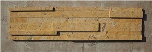 Yellow Limestone Culture Stone, Golden Limestone Ledge Stone for Wall Panels, Wall Cladding