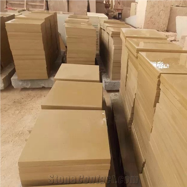 China Pure Golden Yellow Sandstone Slabs & Tiles/Sandstone Tiles/Sandstone Slabs/Sandstone Floor Tiles