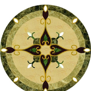 Waterjet Medallion/Hot Sale Inlay Floor Design,Luxury Restaurant Floor and Wall Use Marble Inlay Wall Tiles/Dark Emperador/Onyx Green Marble