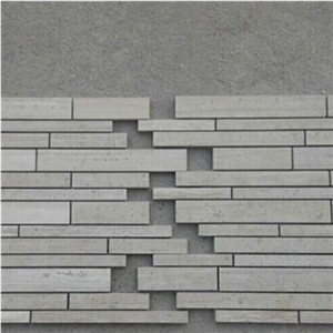 White Wooden Marble Cultured Stone,Ledgestone, Split Face Culture Stone, China Serpeggiante Marble,Chinese Silver Palissandro Cladding