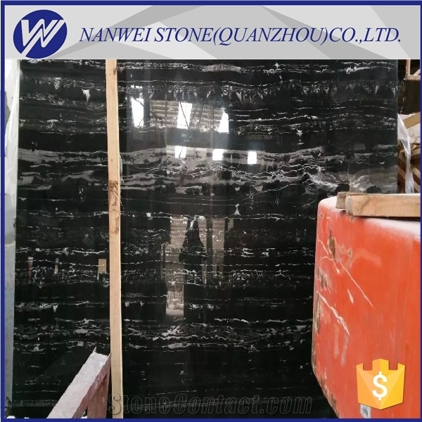 Silver Dragon Marble Tiles and Slabs China Black Color Marble Stone Material