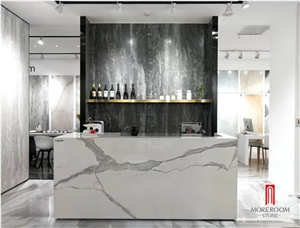 3200*1600 Foshan White Marble Polished Porcelain Tile,Calacatta Ultra Thin Tiles