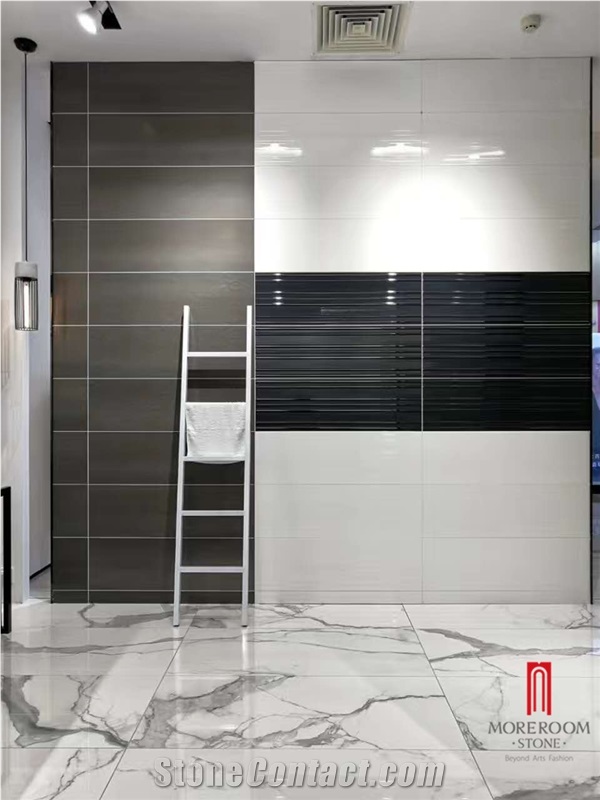 3200*1600 Foshan White Marble Polished Porcelain Tile,Calacatta Ultra Thin Tiles