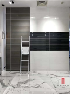 3200*1600 Foshan White Marble Polished Porcelain Tile,Calacatta Ultra Thin Tiles