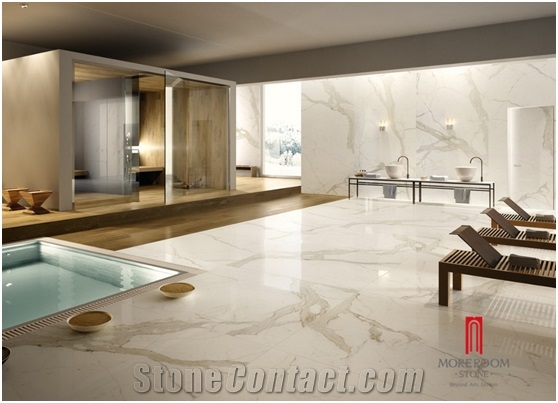 60*60cm Foshan Calacatta White Ceramic Tile,Nano Polished Porcelain Tiles for Desktop