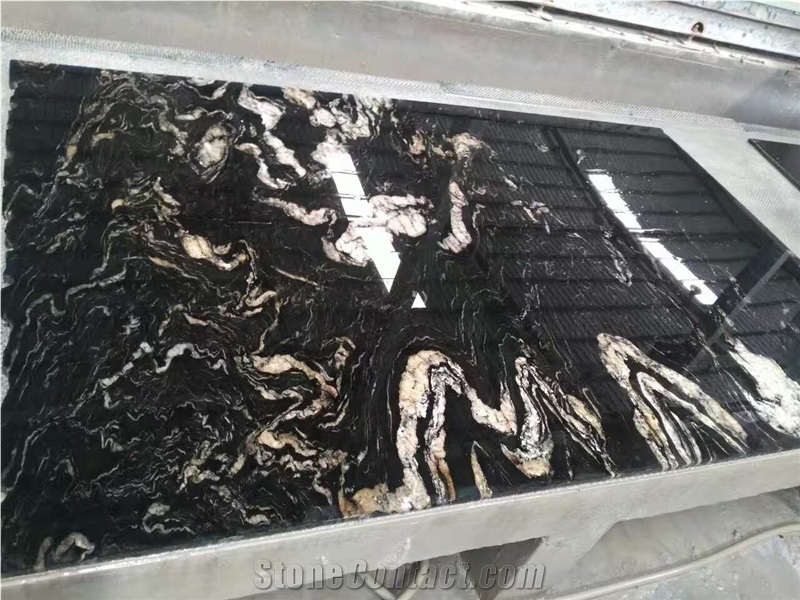 Black Marble with White Veins Galaxy Stars Marble Counter Top