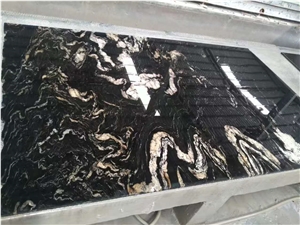 Black Marble with White Veins Galaxy Stars Marble Counter Top
