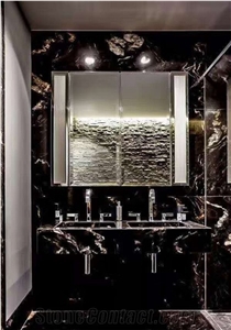 Black Marble with White Veins Galaxy Stars Marble Counter Top