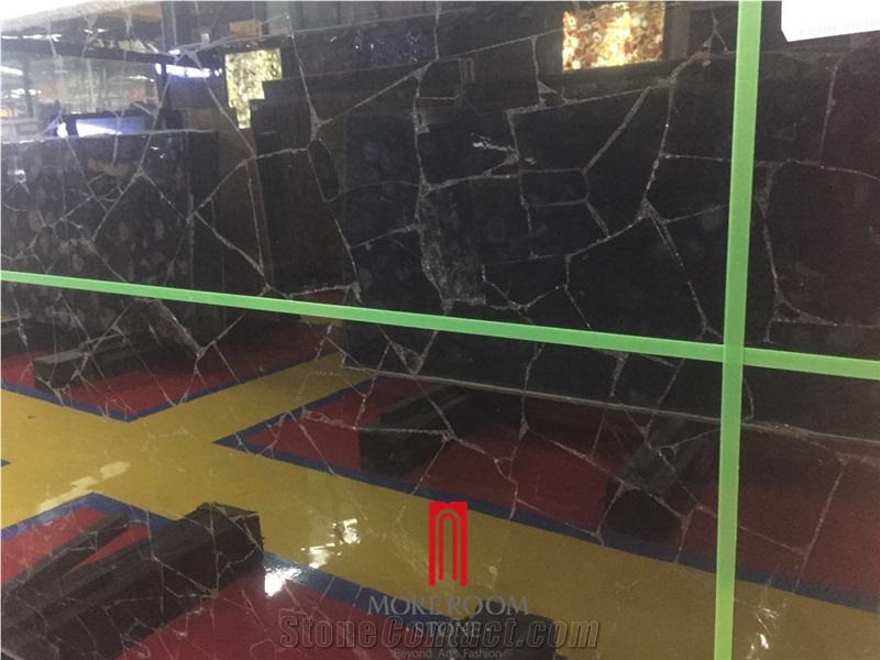 Black Semiprecious Stone Slabs Price,Wholesale High Quality Gemstone Slabs