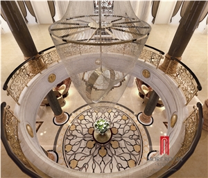 Building Material Floor Round Porcelain Floor Medallions Patterns
