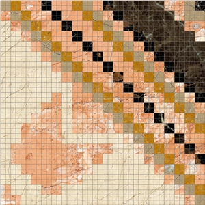 Colorful Patterns Mosaic Tile,Glazed Flooring Tile Design