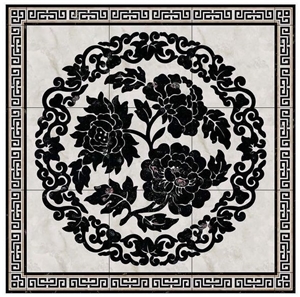 Decorative Marble Flower Polished Medallion