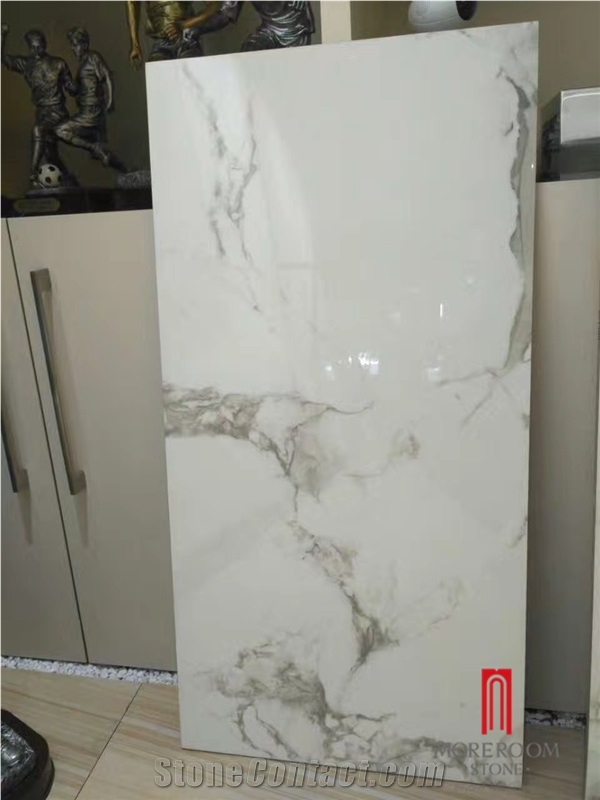 Foshan Calacatta Marble Look Ceramic Porcelain Big Size Floor Tiles