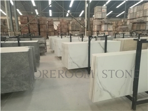 Foshan Calacatta Marble Look Ceramic Porcelain Big Size Floor Tiles