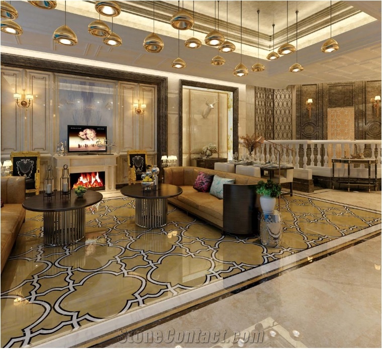 Interior Flood Tile,Polished Glazed Marble Look Porcelain