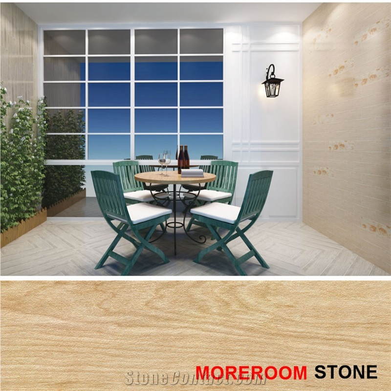 Living Room Wall Design Rustic Glazed Ceramic Wood Looking Tiles
