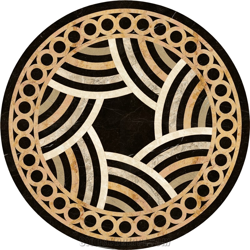 Mosaic Honed Waterjet Floor Medallion on Sale for Villas