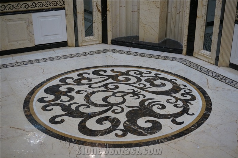 Mosaic Honed Waterjet Floor Medallion on Sale for Villas