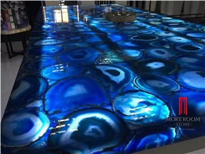 Top Blue Agate for Commercial Countertop / Club Bar Kitchen & Restaurant Top Used