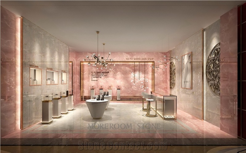 Vitrified Pink Onyx Porcelain Tile for Floor and Wall