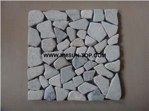 Light Green Pebble Stone Sliced Surface Mosaic/Green River Stone Random Mixed Mosaic Tile/Green Pebble Wall Mosaic/Pebble Floor Mosaic/Pebble on Mesh Light Green Pebble Stone Sliced Surface Mosaic/Green River Stone Random Mixed Mosaic Tile/Green Pebble Wall Mosaic/Pebble Floor Mosaic/Pebble on Mesh