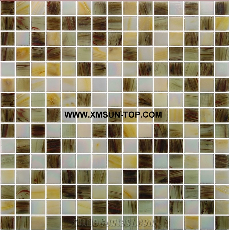 Mixed Color Glass Mosaic/Square Glass Mosaic/Mosaic Pattern/Floor Mosaic/Wall Mosaic/Polished Mosaic/Customized Mosaic Tile
