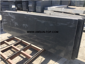 Polished China Impala Black Granite Small Slabs/G654 Granite Small Slabs/Dark Grey Granite Slabs/Charcoal Black Granite Panels/Cheap Granite/A Grade